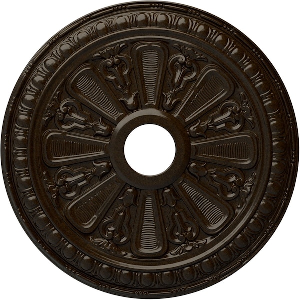 Ekena Millwork Bristol Ceiling Medallion (Fits Canopies up to 3 7/8"), 23 1/2"OD x 3 7/8"ID x 1"P, Bronze CM23BIBZS - main
